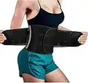 Ursexyly Waist Trainer Cincher Belt for Women Tummy Control Sweat Belly Band Workout Sports Girdles Body Shaper Sauna Corset Black