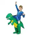 Diifoy Gonflable Costume Mignon Adulte Dinosaur,Dinosaure Enfant, d'animal Déguisement de Marche par Un Ventilateur d'air Tenue de fête d'halloween(S, Dinosaur)