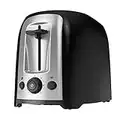 BLACK+DECKER 2-Slice Extra Wide Slot Toaster, Classic Oval, Black with Stainless Steel Accents, TR1278B