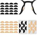 40 Paires Coussinet de Nez à Lunettes, Plaquettes de Nez Antidérapant Adhésif, Nose Pads, Coussinets de Nez en Souples Protection Nez pour Lunettes de Soleil, Lunettes.(Couleur de la Peau, Noir)