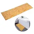 TANOSAN Tapis de bain en bambou, tapis de douche antidérapant en bambou, tapis de sol de cuisine, tapis de bain, tapis de salle de bain, accessoires de sol pour sauna, 120x40 cm