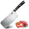 SHAN ZU Cleaver Knife, Kitchen Knife 7 Inch Professional Butcher Cleaver Chef Knife Chopper Chinese Butcher Knife High-Carbon Steel German Steel Meat Cleavers for Home Kitchen & Restaurant