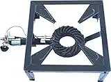 Large Cast Iron Gas Burner Stove Steel Frame with Thermocouple and Spark Ignition Indoor Catering