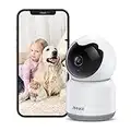 ANNKE Telecamere Wi-Fi Interno a 360° per Baby/Animale,1080P Videocamera di Sorveglianza, Audio Bidirezionale,Visione Notturna IR, Rilevamento di Movimento AI,Accesso Remoto