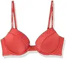 Calvin Klein Women's Push-Up Plunge Bra, RED Carpet, 32A