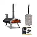 Ooni Fyra 12 Hard Wood Pellet Fired Outdoor Pizza Oven + Ooni 12" Perforated Pizza Peel + Ooni Fyra 12 Carry Cover Bundle - Ideal for Any Outdoor Kitchen