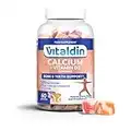 VITALDIN Calcio + Vitamina D3 Gummies – 500 mg Calcio e 1.000 UI Vitamina D – 60 Caramelle Gommose (1 mese); gusto Frutti Assortiti – Aiuta a mantenere Ossa e Denti - Senza glutine - Bambini e Adulti