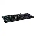 Logitech G815 mechanische Gaming-Tastatur, Taktiler GL-Tasten-Switch mit flachem Profil, LIGHTSYNC RGB, 5 Programmierbare G-Tasten, Multimedia-Bedienelemente, Deutsches QWERTZ-Layout - Carbon