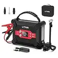 UTRAI Avviatore Batteria Auto con compressore d'aria 150 PSI (7L Benzina o 6L Motori Diesel) Avviatore Portatile Emergenza 1800A Avviatore Emergenza per Auto, 24000mAh Batteria di Emergenza