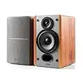 Edifier P12 Passive Bookshelf Speakers - 2-way Speakers with Built-in Wall-Mount Bracket - Wood Color - Pair - Needs amplifier or receiver to operate - Receiver/Amplifier Sold Separately