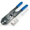 EFIELD 1/2-Inch & 3/4-Inch Combo Pex Pipe Crimping Tool for Copper Ring with GO-NO-GO Gauge