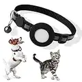 AirTag Cat Collar, Anti Lost Waterproof Apple Airtag Case, Adjustable (8.8in-13.8in) Strap Reflective Cat Collar with Bell Breakaway , GPS Tracking Accessories for Elder, for Small Medium Dogs Cats Pets