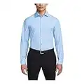 Kenneth Cole Men's Dress Shirt Slim Fit Solid, Light Blue, 16"-16.5" Neck 32"-33" Sleeve