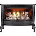 ProCom QNSD250T Vent Free Dual Fuel Stove, Freestanding Fireplace and Indoor Space Heater, Use with Natural Gas or Liquid Propane, Thermostat Control, Heats up to 1,100 Square Feet, 25,000 BTU