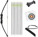 Dostyle Outdoor Youth Recurve Bow and Arrow Set Children Junior Archery Training for Kid Teams Game Gift (Black)