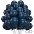 Moukiween Navy blue Balloons 12 inch - 70 pcs Dark Blue Balloons Midnight Blue Balloons for Wedding Engagement Bridal Shower Baby Shower Birthday Party Decorations