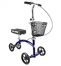 KneeRover Deluxe Steerable Knee Walker Knee Scooter Knee Cycle Leg Walker Crutch Alternative in Blue