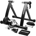 Alpcour Bike Trainer Stand for Indoor Riding – Portable Stainless Steel Indoor Trainer w/Magnetic Flywheel, Noise Reduction, 6 Resistance Settings & Bag – Stationary Exercise for Road & Mountain Bikes