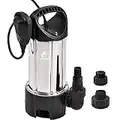 FLUENTPOWER 3/4HP Sump Pump 3600GPH Stainless Steel Submersible Pump, Drain Clean/Dirty Water for Basement Flood Cellar Pool Pond Garden Hot Tub, Automatic/Continuous Manual Operation by Float Switch