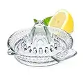 KADAX Citrus Press realizzato in vetro di calcio di sodio, pressa al limone manuale con uscita, pressa succo, spremiagrumi, press arancione, press lime (trasparente)