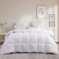 L LOVSOUL Down Alternative White Comforter King Size,All Season Microfiber Comforter Duvet Insert King,Bedding Comforter King with Corner Tabs