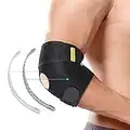 Elbow Brace for Tendonitis, Adjustable Elbow Support with Dual-Spring Stabiliser, Breathable Elbow Strap for Golfers Elbow, Tennis Elbow, Arthritis, Sports Injury and Provides Support