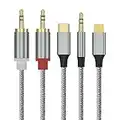 câble rca pour iphone, câble rca jack 3.5mm mâles vers 2 rca mâles, Type-C vers 2 RCA (câble RCA 3 en 1) pour téléphone, tablette, lecteur MP3, Pod, amplificateur, haut-parleur, compatible Lightning