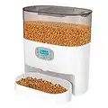 HoneyGuaridan Automatic Cat Feeder, Pet Feeder for Cat and Dog with Desiccant Box, 6L Food Dispenser with Timer, 1-24 Portions Control, Voice Recorder, Dual Power Supply - up to 6 Meals a Day