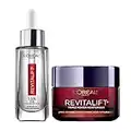 L'Oreal Paris Revitalift 1.5% Pure Hyaluronic Acid Face Serum + Triple Power Anti-Aging Face Moisturizer, 1 kit