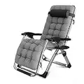 DQCHAIR Chaises De Patio Inclinables Chaises Longues Zéro Gravité des Chaises Longues Jardin en Plein Air Chaise À Bascule Deck pour Plage Camping Soutient 200 kg (Color : Gray)