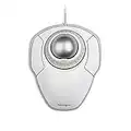 Kensington Trackball Orbit, Mouse Cablato con Trackball, per PC, Mac e Windows, Rotella di Scorrimento, Design Ambidestro, Tracciamento Ottico, Bianco (K72500WW), 40 mm