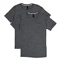 Hanes Men's T-Shirts, X-Temp Men's Performance T-Shirt Pack, Moisture-Wicking T-Shirts, Cotton Blend Tees, 2-Pack, Charcoal Heather, Small