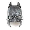 ATAIRSOFT WorldShopping4U Tech-p Batman Masque Airsoft CS Wargame Field Masque Demi-tête Protection Army Cosplay Masque Gear Argent Noir