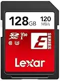 Lexar Scheda SD 128 GB, Scheda di Memoria SDXC fino a 120 MB/s in Lettura, fino a 45 MB/s in Scrittura, UHS-I, U3, V30, C10, Full-HD e 4K UHD (LSDESXX128G-BNNNG)