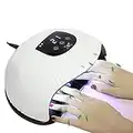 TAKOYI LED-Nageltrockner, 70 W, wiederaufladbar, Gel-LED-Licht mit Ventilator, UV-LED-Nagellampe mit vier Trocknungsmodi, Weiß