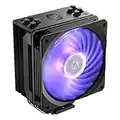 Cooler Master Hyper 212 Black RGB CPU Air Cooler, SF120R RGB PWM Fan, Anodized Gun-Metal Brushed Nickel Fins, 4 Copper Heat Pipes for AMD Ryzen AM4, Intel LGA1700/1200/1151 (RR-212S-20PC-R2)