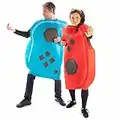 Video Game Controller Halloween Costume | Slip On | One Size Fits Most | Unisex Adult Costume | Blue & Red Controllers