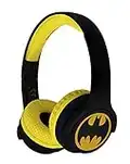 OTL Technologies Casque audio Bluetooth JUNIOR pour enfants Batman (arceau rembourré, volume limité à 85 dB, design coloré, mixte), Jaune/Noir