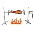 OUKANING 220 V 53 Pulgadas BBQ Asador eléctrico Ahumador Parrilla Parrilla Parrilla Parrilla Parrilla Parrilla Carro Barbacoa Barbacoa Barbacoa