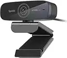 Spedal Webcam 1080P 60fps, Double Microphones Stéréo, Autofocus Live Streaming Caméra Web pour Xbox Skype Facebook OBS XSplit, Webcam Compatible avec Linux Mac OS Windows 10/8/7