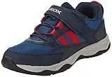 Geox J Calco Boy A, Sneakers para Niño, Multicolor (Navy/Red), 25 EU