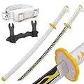 Zisu Demon Slayer Sword, About 41 inches, Hashira Pillars & Protagonist Katana for Cosplay Purpose, Anime Original Texture (Yellow-Zenitsu)