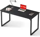 Duramex (TM) Study Computer Desk Table 55 inches 140cm Long 24" 60cm Wide Large Table Workstation for Home Office, Black