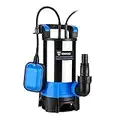 DEKO Pompe submersible portable 400 W Pompe à eau propre/sale Piscine Jardin Baignoire Étang Évacuation des crues avec interrupteur à flotteur et long câble de 10 m