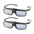 RF 3D Glasses, Active Shutter RF 3D Glasses Rechargeable Suitable for RF 3D TV & Projectors, RF 3D Eyewear for Sony Epson Samsung JVC Sharp, Compatible with TDG-BT500A, SSG-5100GB, AN3DG40, Pack of 2