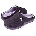 RockDove Women's Original Two-Tone Memory Foam Slipper, Size 5/6 UK Women, Eggplant