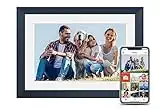 YOUYU WiFi Digital Picture Frame 10 Inch, Touch Electronic Photo Frame, Digital Photo Frame with 16 GB Memory, Automatic Rotation, Share Photos Slideshow and Videos Anywhere via Frameo App - Blue