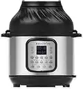 Instant Pot Duo Crisp + Air 11 en 1 Olla a Presión Multiusos y Freidora de Aire con Función de Vaporera, Deshidratadora, Parrilla y Cocción Lenta, 5.7 l, Color Plata