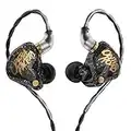 Yinyoo KBEAR OS1PRO Écouteurs Intra-Auriculaires pour Musiciens, Casque Dynamique Graphène, HiFi Casque Stéréo Son Riche en Basses, Suppression du Bruit, Câble Amovible 2 Broches