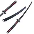 41" Blazing Steel Brand Metal Fantasy Demon Nichirin Samurai Sword Black Tanjiro w/Stainless Steel Blade